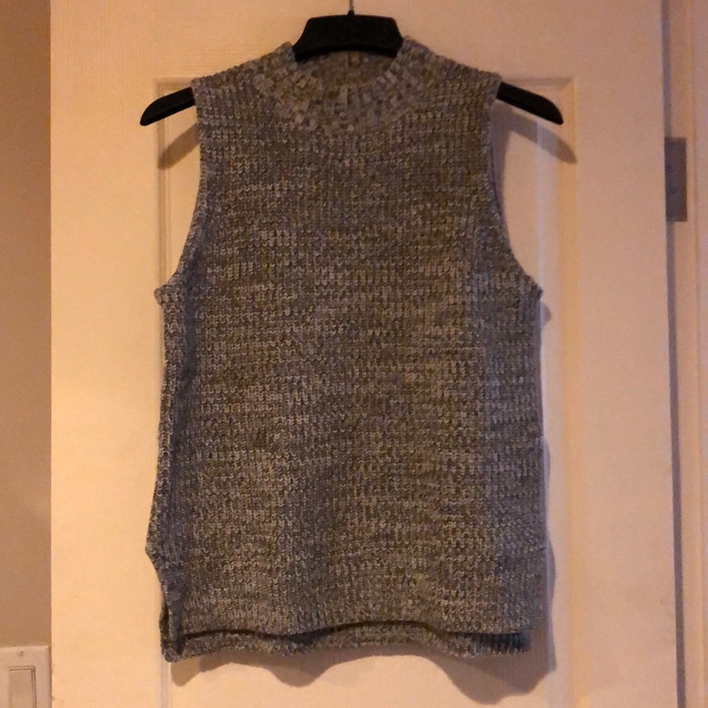 J. Crew Sleeveless Marled Turtleneck Sweater